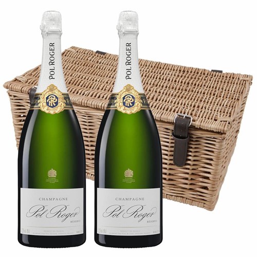 Magnum of Pol Roger Brut Reserve Champagne 150cl Duo Magnum Hamper (2x150cl)